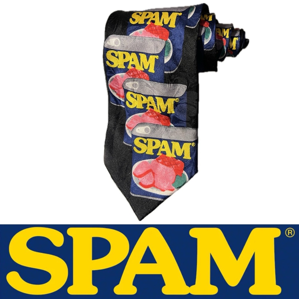🍣Vintage 1996 Spam Neck Tie / Necktie | Hormel Foods | Silk | Classico